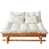Futon Bed front view full length isolate on transparency background png