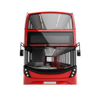 3d Double-Decker Bus front view isolate on transparency background png