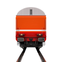 3D Freight Train rear view isolate on transparency background png