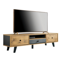 TV Stand side view full length isolate on transparency background png