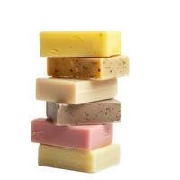 Stack of body wash soap side view isolate on transparency background png