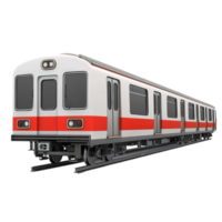3d tunnelbana tåg sida se isolera på genomskinlighet bakgrund png
