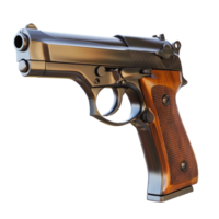 3D Handgun isolate on transparency background png