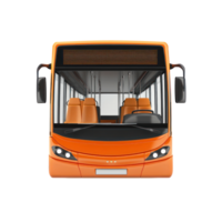 3d Transit Bus front view isolate on transparency background png