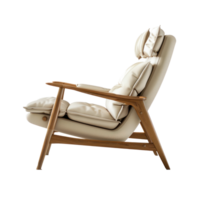 Recliner side view full length isolate on transparency background png