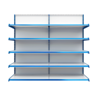 Empty Supermarket shelve isolate on transparency background png