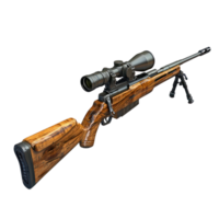 3D Sniper Rifle Gun isolate on transparency background png
