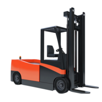 3D Reach Trucks logistic side view isolate on transparency background png