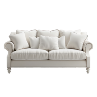 English Roll Arm Sofa side view full length isolate on transparency background png
