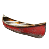 Canoe boat side view isolate on transparency background png