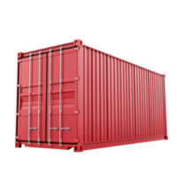 3D Cargo Container side view isolate on transparency background png