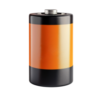 3D battery type PP3 side view isolate on transparency background png