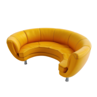 Curved Sofa isolate on transparency background png
