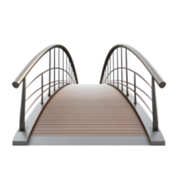 3D Bridge front view isolate on transparency background png