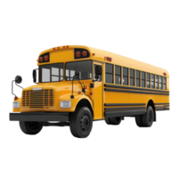3d School Bus side view isolate on transparency background png