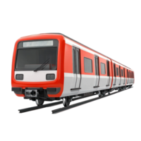 3D Subway Trains side view isolate on transparency background png
