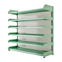 Empty Supermarket shelve side view isolate on transparency background png