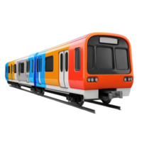 3D Subway Trains isolate on transparency background png