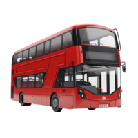 3d Double-Decker Bus isolate on transparency background png