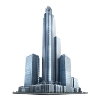 3D Skyscraper building isolate on transparency background png