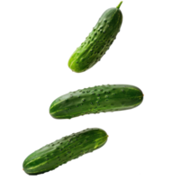 Falling Cucumber isolate on transparency background png