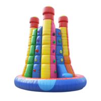 3D Inflatable Climbing Towers front view isolate on transparency background png