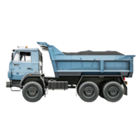 Dump Truck side view full length isolate on transparency background png