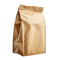 Coffee Bag with blank label side view isolate on transparency background png