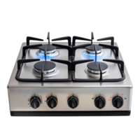 Gas cooker front view isolate on transparency background png