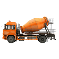 Cement Mixer Truck side view full length isolate on transparency background png