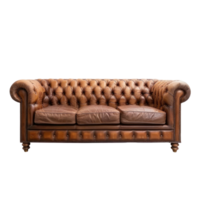 Chesterfield Sofa side view full length isolate on transparency background png