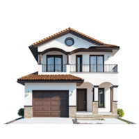 3D Single-Family House front view isolate on transparency background png