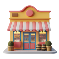 3D Toy Store front view isolate on transparency background png