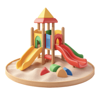 3d sabbiere terreno di gioco davanti Visualizza isolato su trasparenza sfondo png