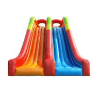 3D Inflatable Water Slides front view isolate on transparency background png