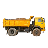 Dump Truck side view full length isolate on transparency background png