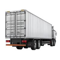 3D Container Truck rear view isolate on transparency background png