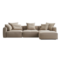 Sectional Sofa side view full length isolate on transparency background png