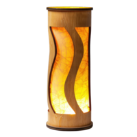 Laser Cut Wood Lamp front view full length isolate on transparency background png