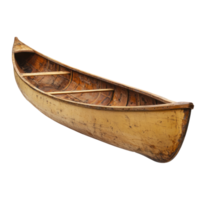 Canoe boat side view isolate on transparency background png