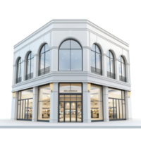 3D Department Store front view isolate on transparency background png