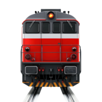 3D Freight Train rear view isolate on transparency background png