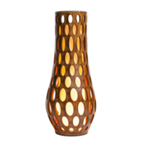 Laser Cut Wood Lamp front view full length isolate on transparency background png