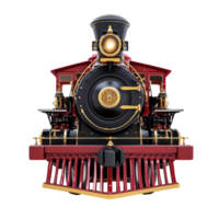 3D Heritage Trains front view isolate on transparency background png