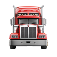 3d Semi-Truck front view isolate on transparency background png
