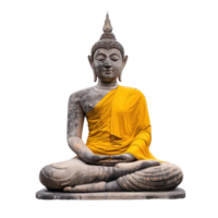 Buddha status front view isolate on transparency background png