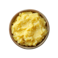 Mashed potato top view isolate on transparency background png