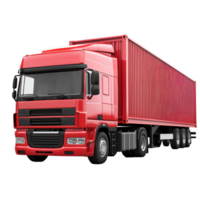 3D Container Truck isolate on transparency background png