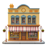 3D Toy Store front view isolate on transparency background png