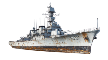 Battleship isolate on transparency background png